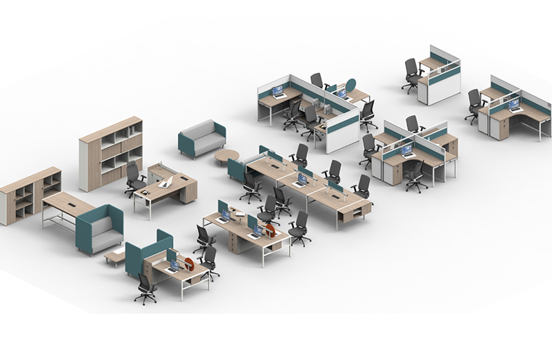 大型办公室办公卡位