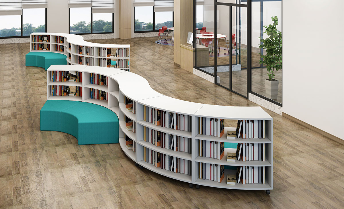 图书馆家具-s型书柜