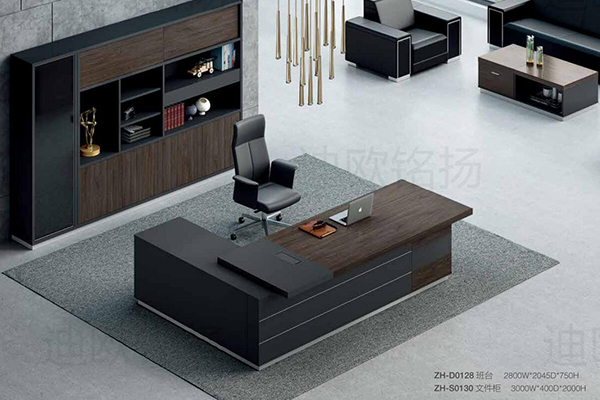 新品-致和系列-老板桌办公桌-迪欧家具
